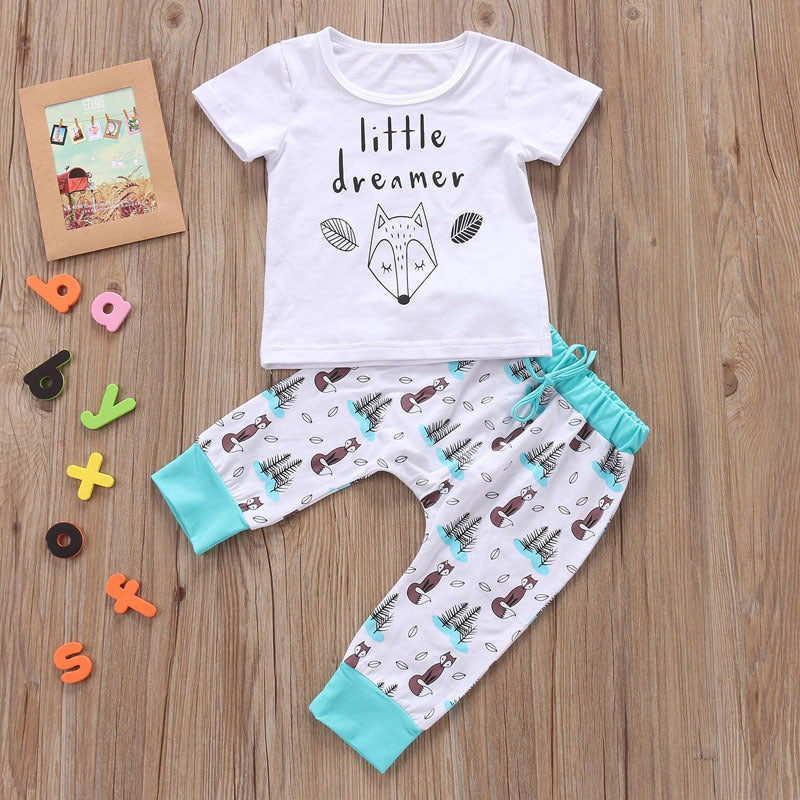 Newborn T-Shirt & Pants Outfit Set for Babies - Little Moon