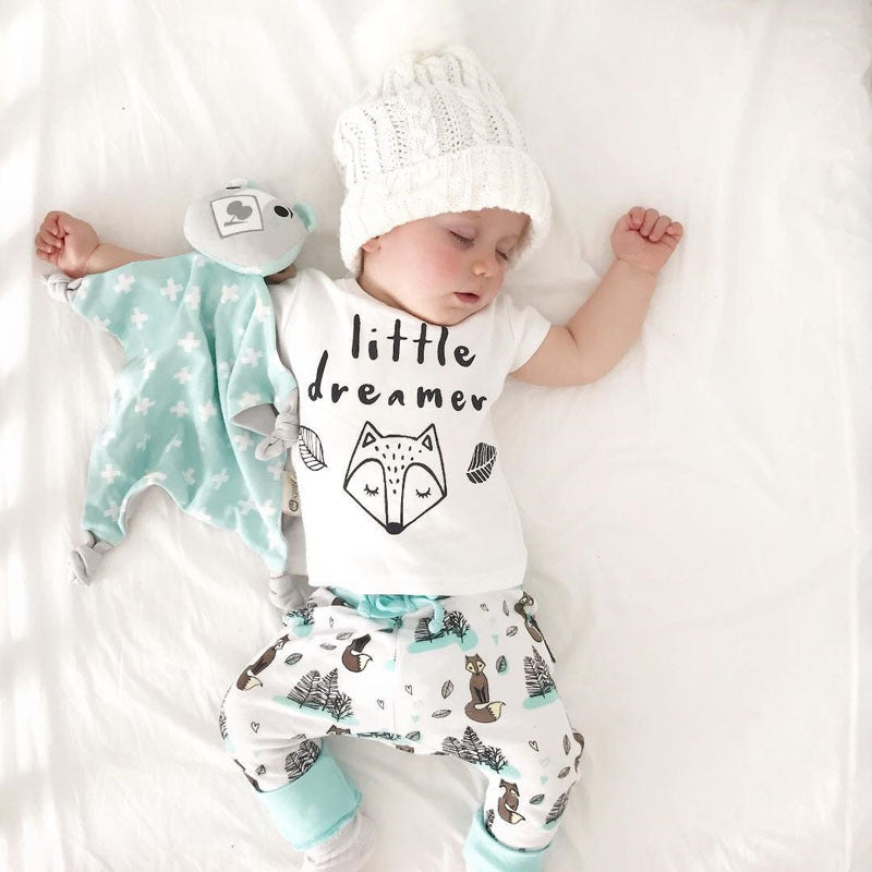 Newborn T-Shirt & Pants Outfit Set for Babies - Little Moon