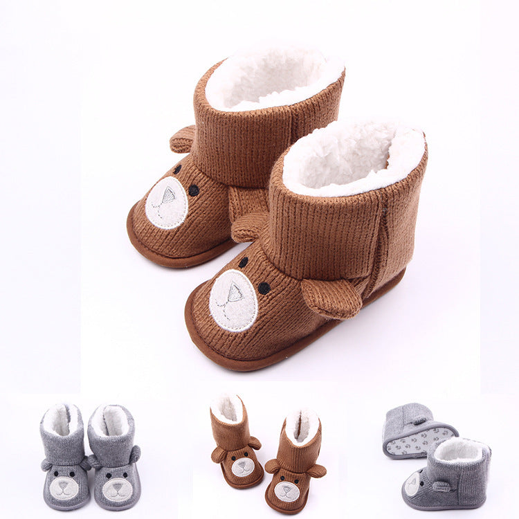 Cozy Knit Bear Booties – Perfect for Fall & Winter! - Little Moon