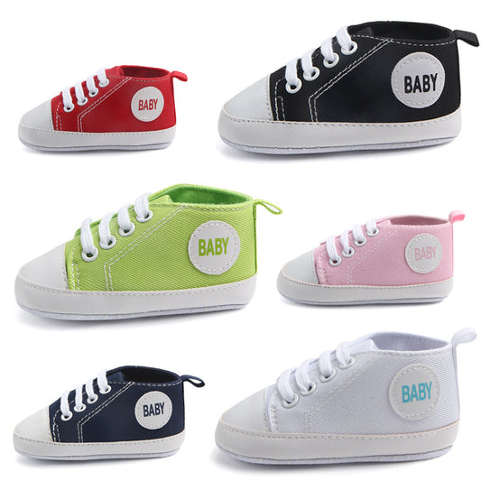 Classic Canvas Baby Sneakers – Soft, Sporty & Non-Slip - Little Moon