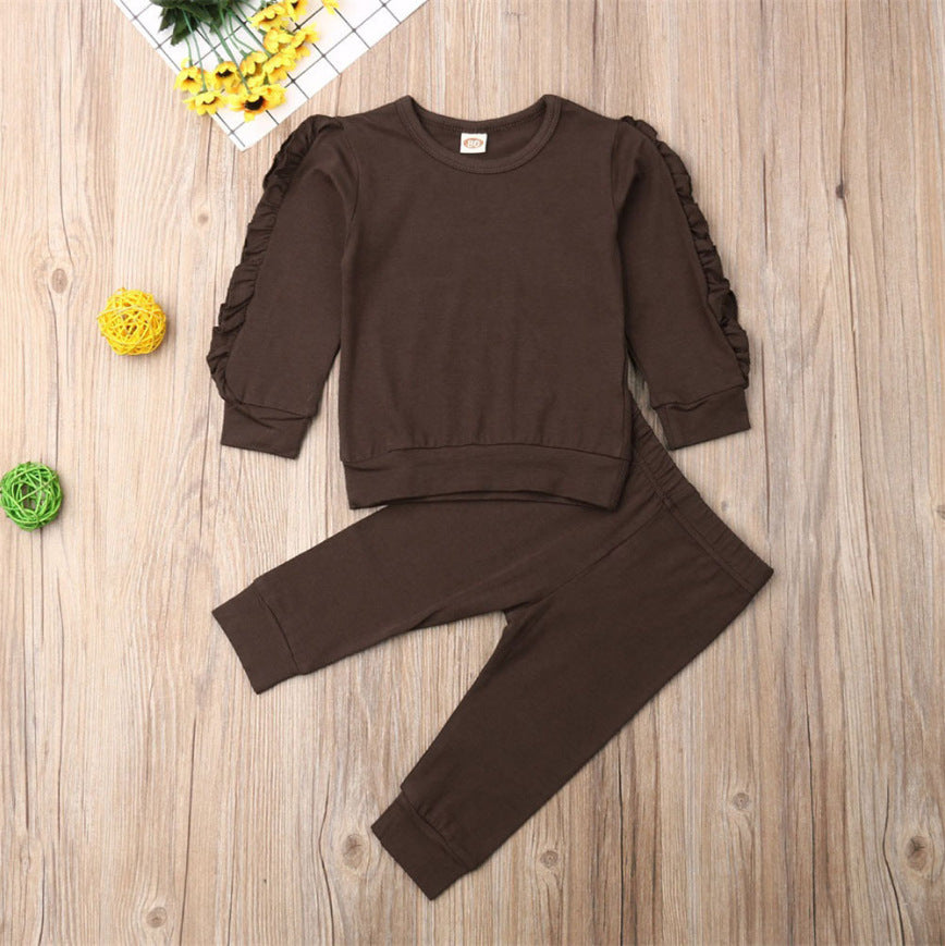 Newborn Ruffle Jumper & Pants Set – Fall Outfit - Little Moon