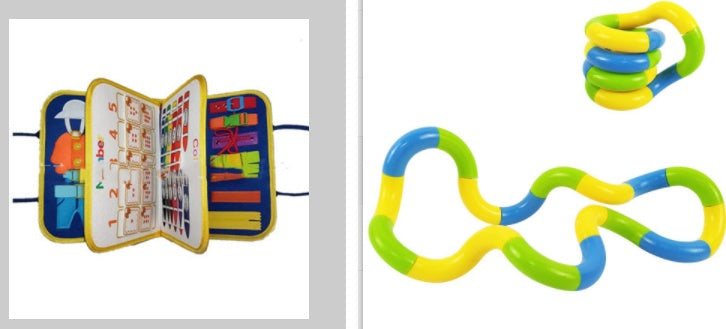 Preschool Busy Book – Buttoning & Sensory Learning - Little Moon