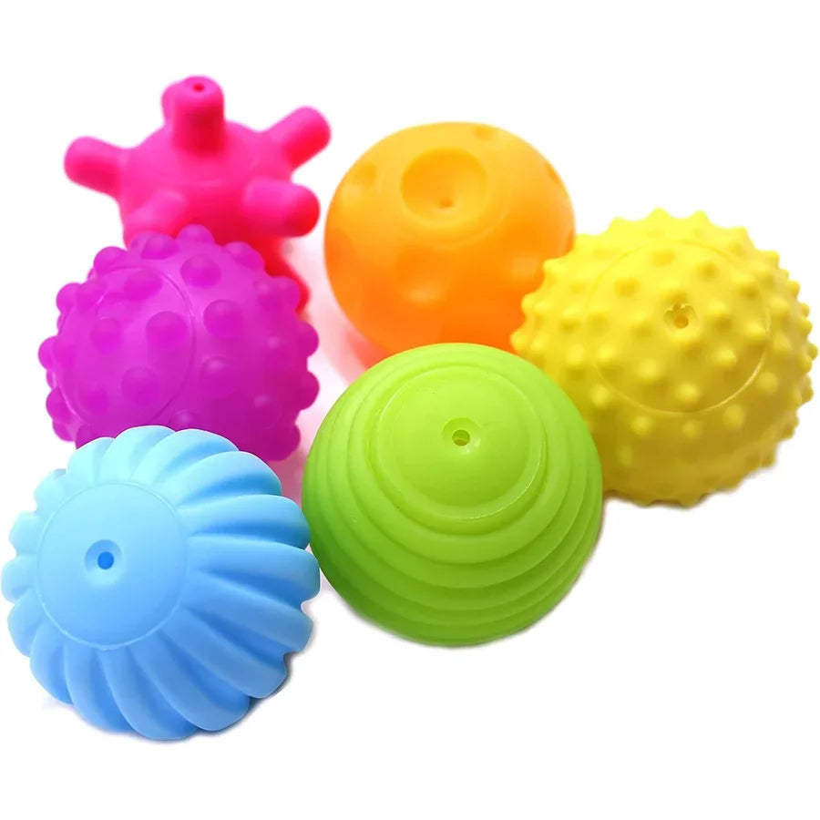6PCS Soft Sensory Balls for Baby Play & Learning - Little Moon