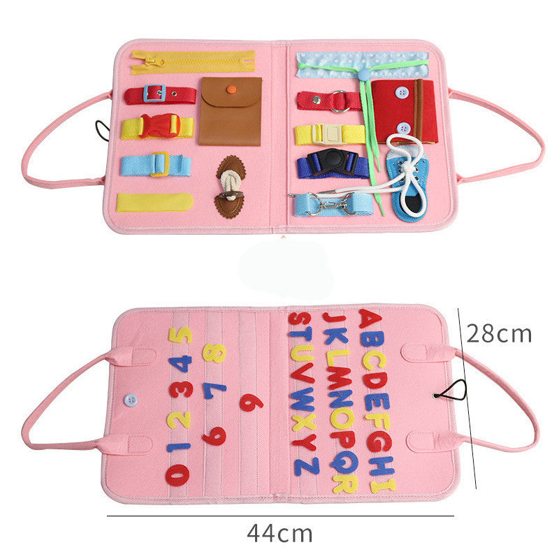 Preschool Busy Book – Buttoning & Sensory Learning - Little Moon