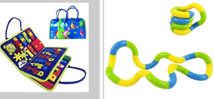 Preschool Busy Book – Buttoning & Sensory Learning - Little Moon